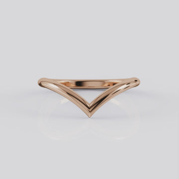 Rose Gold Solitaire Wedding Band